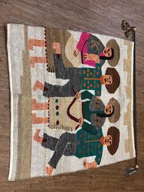 Peruvian Andes Wool Tapestry and Hanging Rod 202//269